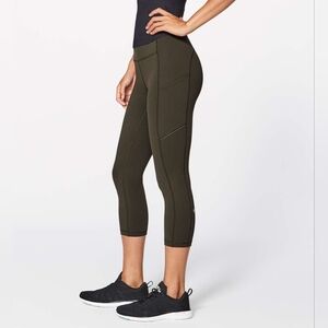 Lululemon Speed Up Crop (21")Dark Olive